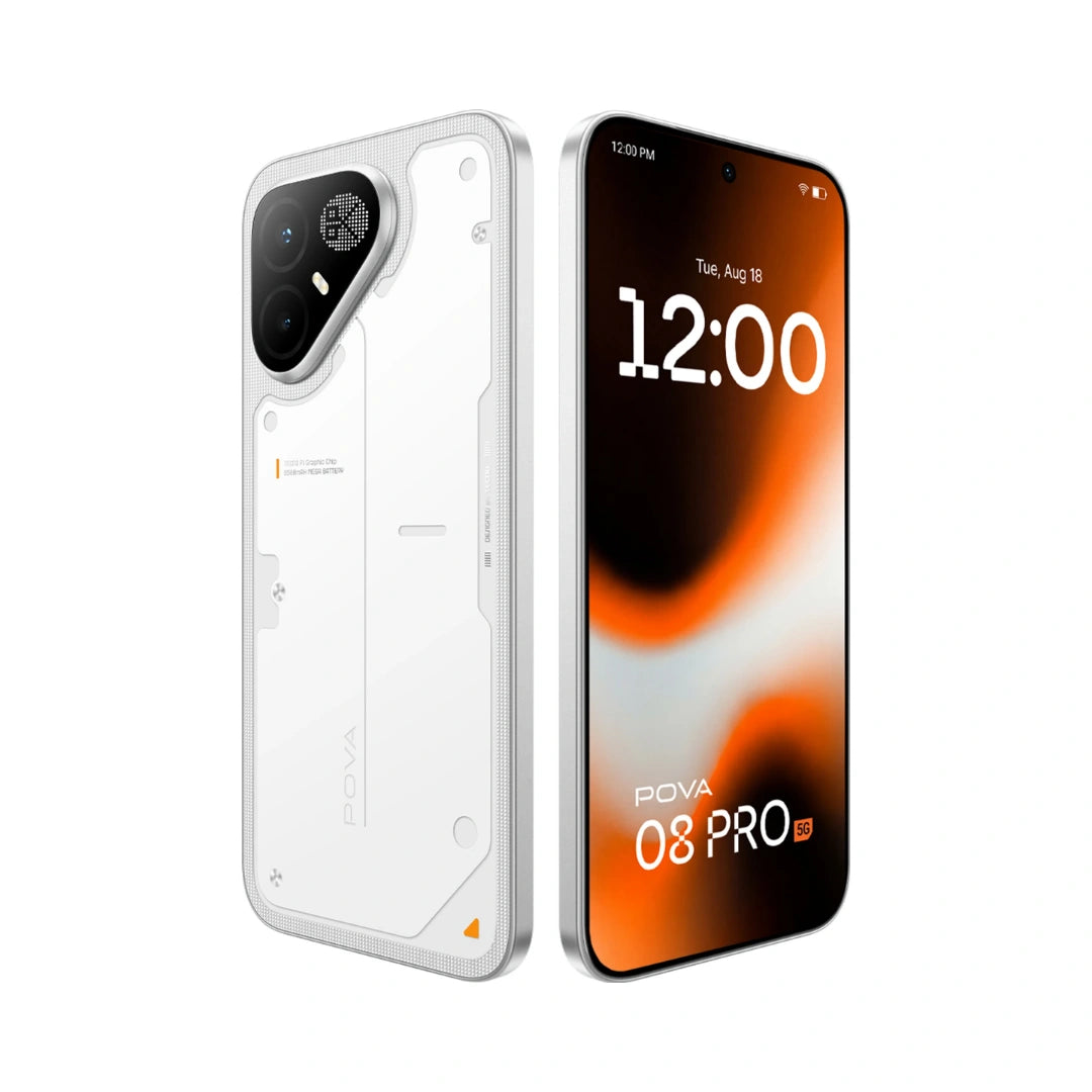 Tecno Pova 8 Pro 5G | 6.78 inch AMOLED Display | Corning® Gorilla® Glass 7i Protection | MediaTek Dimensity 7400 | 50MP OIS Rear Camera | 13MP Front Camera | Dolby Atmos Hi-Res Audio | 6500mAh Battery | 45W Super Charging | IP69K Dust & Water Resistance
