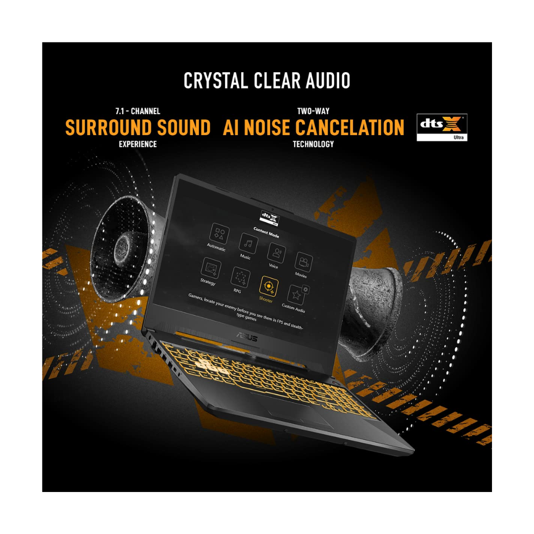 Asus TUF Gaming F15 Laptop - Crystal Clear Sound
