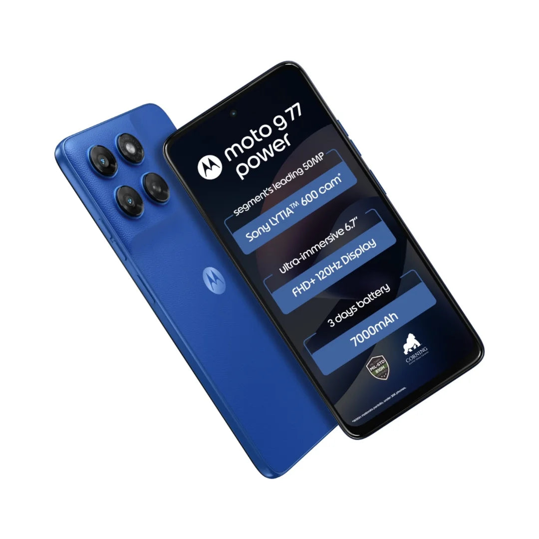 Moto G77 Power | 6.72 inch Display | 120Hz Refresh Rate | MediaTek Dimensity 6400 | 50MP Rear Camera | 32MP Front Camera | 7000mAh Battery | 30W Turbo Charging