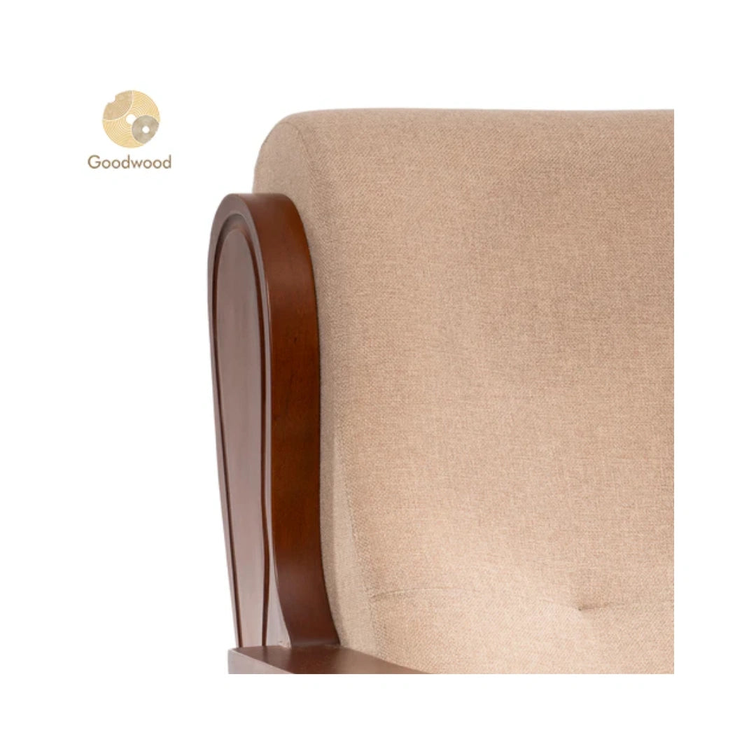Goodwood JK-HIGH BACK 3+1+1 Sofa | Premium Fabric | Frame Material: Rubber Wood |