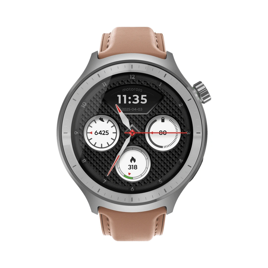 Moto Watch | Display 1.4” Round OLED | Corning® Gorilla® Glass 3 | IP68 Under Water Protection | Up to 13 Days of Battery Life