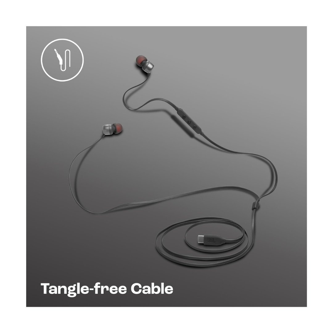 JBL Tune 310C USB Type-C Wired Earphone - Tangle Free Cable