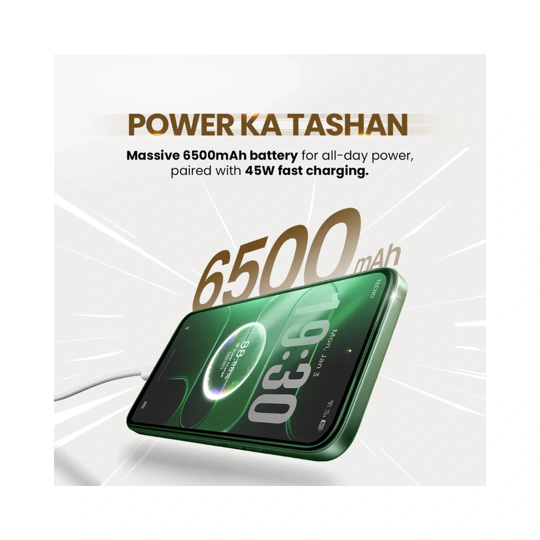 Tecno Spark 50 5G | 120Hz 6.78 inches Display | Mediatek Dimensity 6400 | 50MP Main Camera | 8MP Front Camera | 6000mAh Battery | IP64 Pro Water Resistance