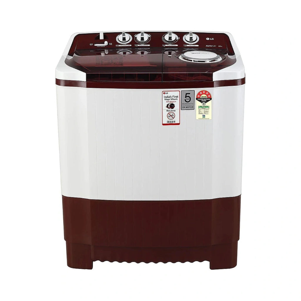 LG 8 Kg 5 Star Semi Automatic Washing Machine | Rat Away Technology | Auto Restart | Buzzer | Lint Filter