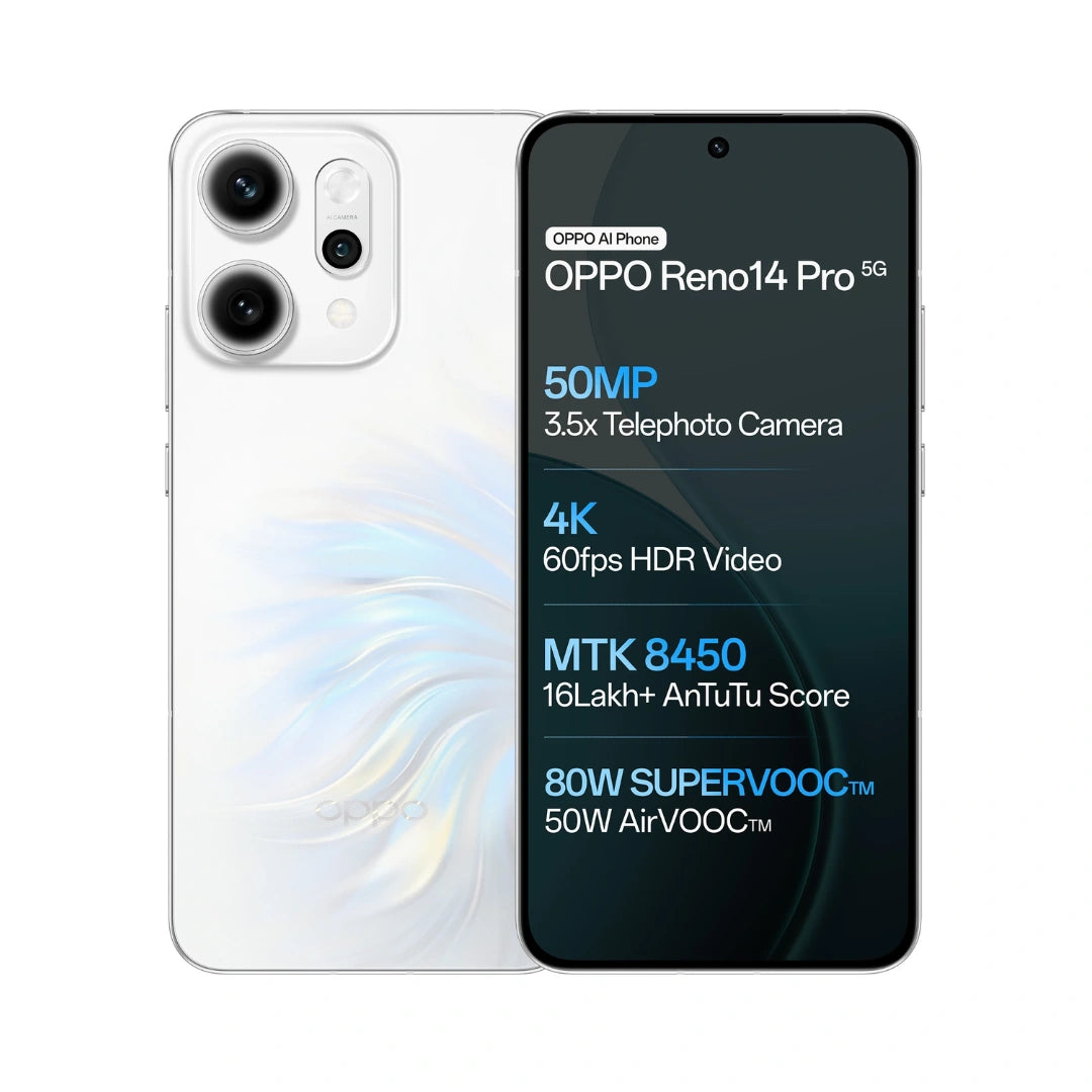 Oppo Reno 14 Pro | 6.83 inches Display | Mediatek Dimensity 8450 | 50MP Rear Camera | 50MP Front Camera | 6200 Mah  Battery