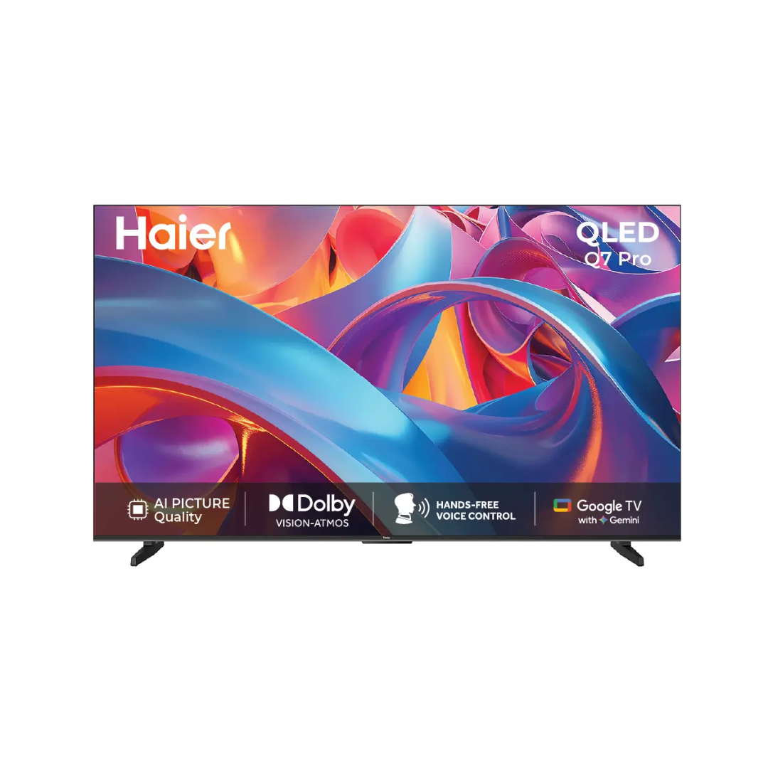 Haier QLED 55Q7 PRO Smart TV | Dolby Vision | Android 14 | 60Hz Refresh Rate | 220W Power Consumption | Gaming 120Hz