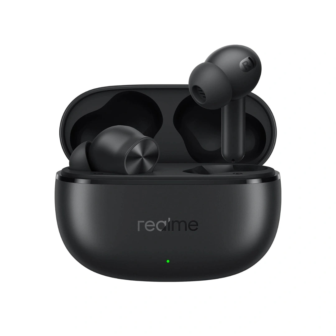 Realme Buds T200X TWS | Active Noise Cancellation | AI Deep Call Noise Cancellation | 45ms Ultra Low Latency | 12.4mm Dynamic Bass Driver | Dual Device Connection | IP55 Water Resistance