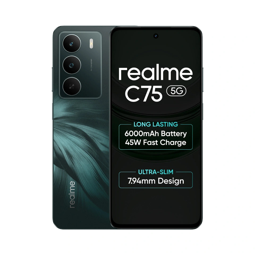 Realme C75 5G | Android 15 | Mediatek Dimensity | 32MP Rear camera | 8MP Front camera | 6000 Mah Battery