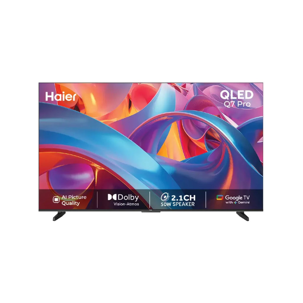 Haier QLED 43Q7 PRO Smart Google QLED TV | HDR10+, Dolby Vision Support | Google Assistant (Hands-Free Voice Control) | Dolby Atmos Audio Technology | Dual-Band Wi-Fi