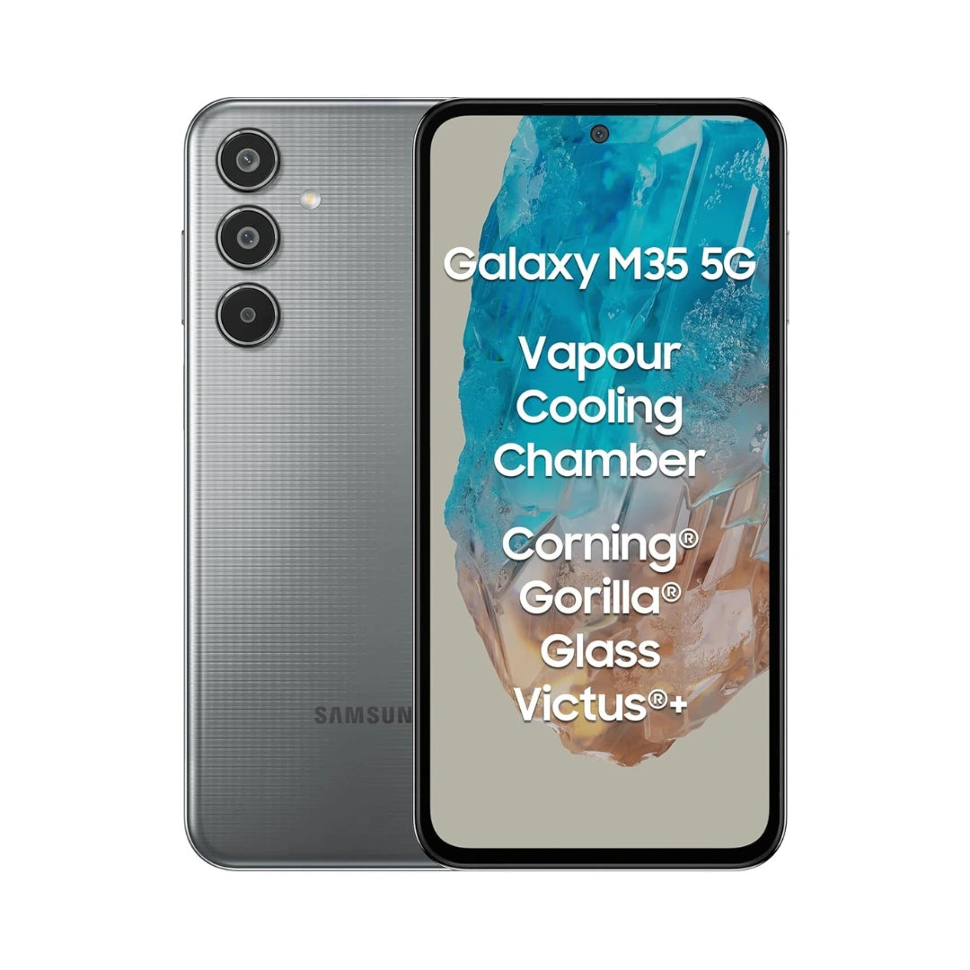 Samsung Galaxy M35 5G | Corning Gorilla Glass Victus+| AnTuTu Score 595K+ | Vapour Cooling Chamber | 6000mAh Battery | 120Hz Super AMOLED Display | 50MP Triple Camera | 13MP Front Camera