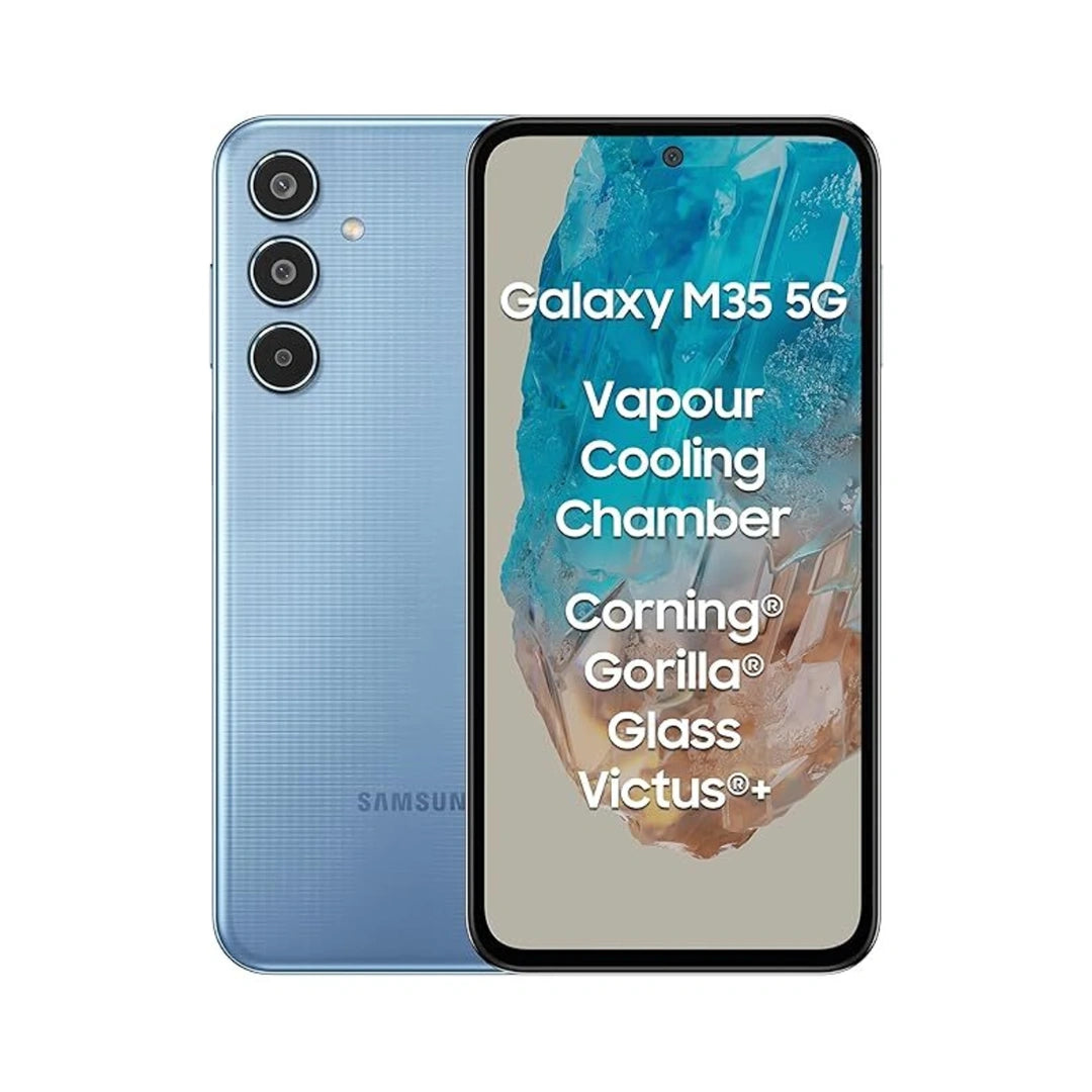 Samsung Galaxy M35 5G | Corning Gorilla Glass Victus+| AnTuTu Score 595K+ | Vapour Cooling Chamber | 6000mAh Battery | 120Hz Super AMOLED Display | 50MP Triple Camera | 13MP Front Camera