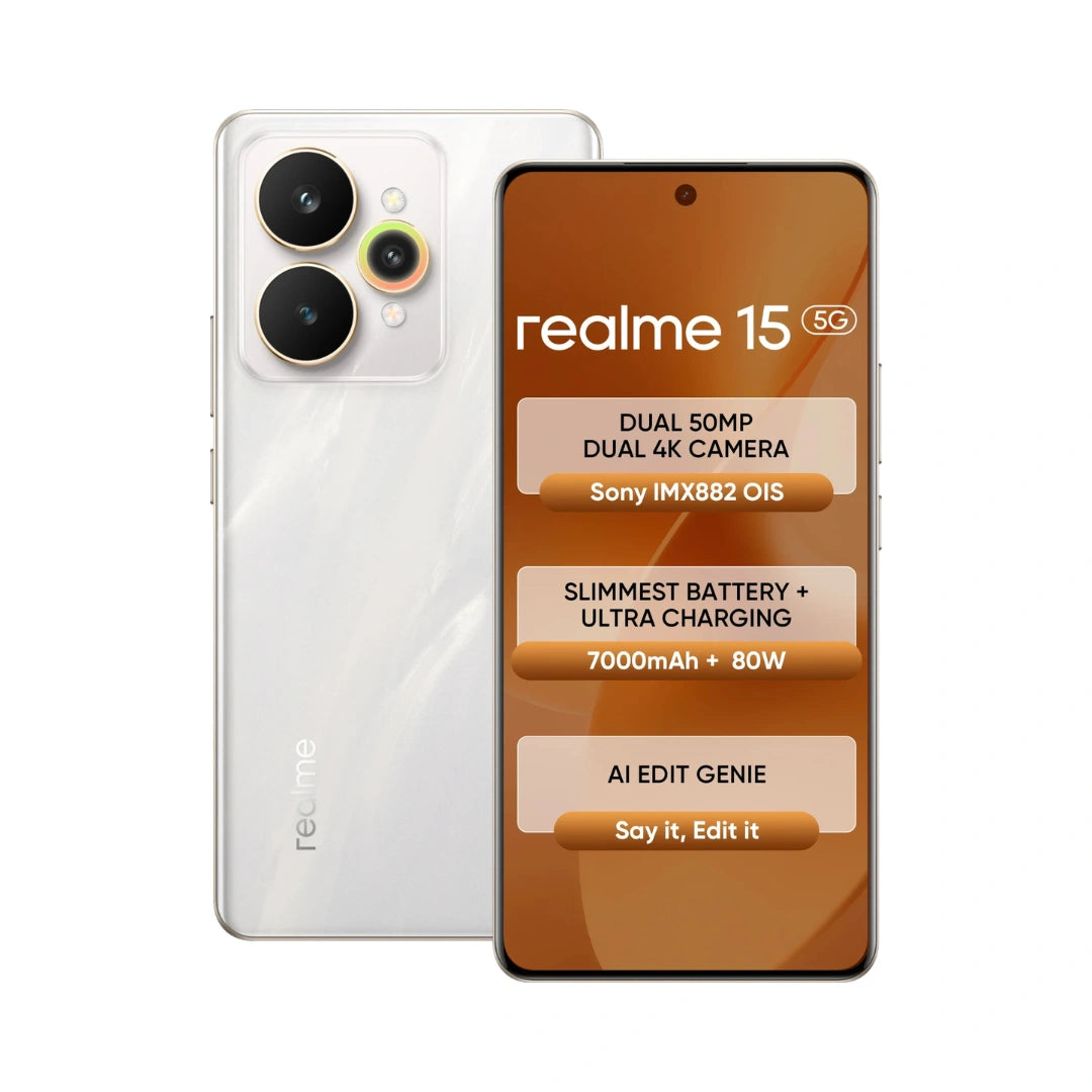 Realme 15 | OLED Display | Dimensitry 7300 | 50MP Rear Camera | 50MP Front Camera | 7000 mAH Battery |