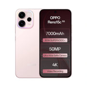 OPPO Reno 15c 5G | 6.59 inches AMOLED Display | Qualcomm Snapdragon® 6 Gen 1 | 50MP Main Camera | 8MP Ultra Wide | 2MP Macro | 50MP Front Camera | 7000mAh Battery | 80W SUPERVOOCTM  Charging