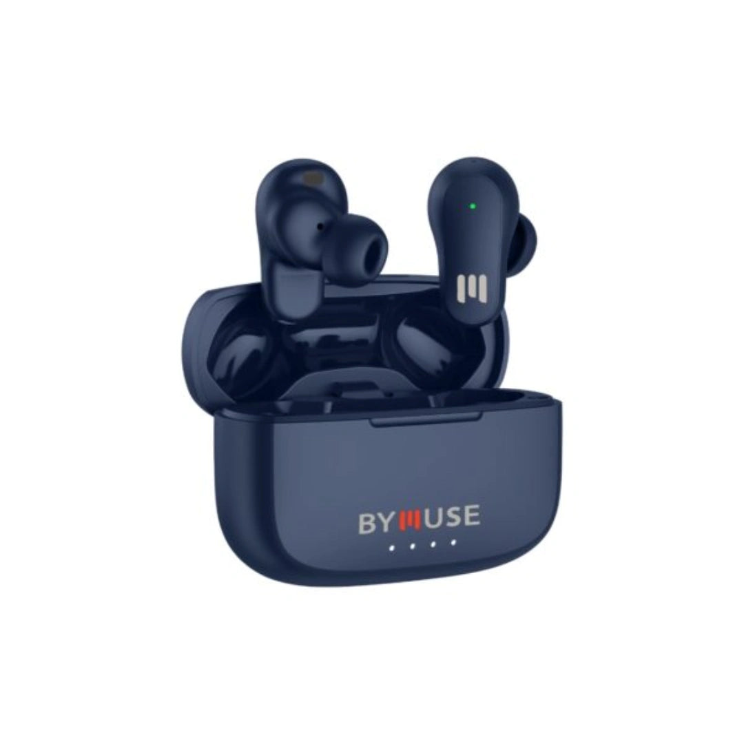 ByMuse Tenor Earbuds | ANC & ENC With Quad Mic | 60H of Playtime | Dual Pairing | BT v5.4 | Ultra Low Latency for Gaming
