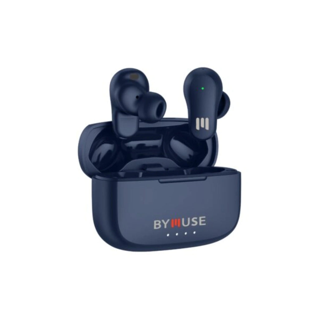 ByMuse Tenor Earbuds | ANC & ENC With Quad Mic | 60H of Playtime | Dual Pairing | BT v5.4 | Ultra Low Latency for Gaming