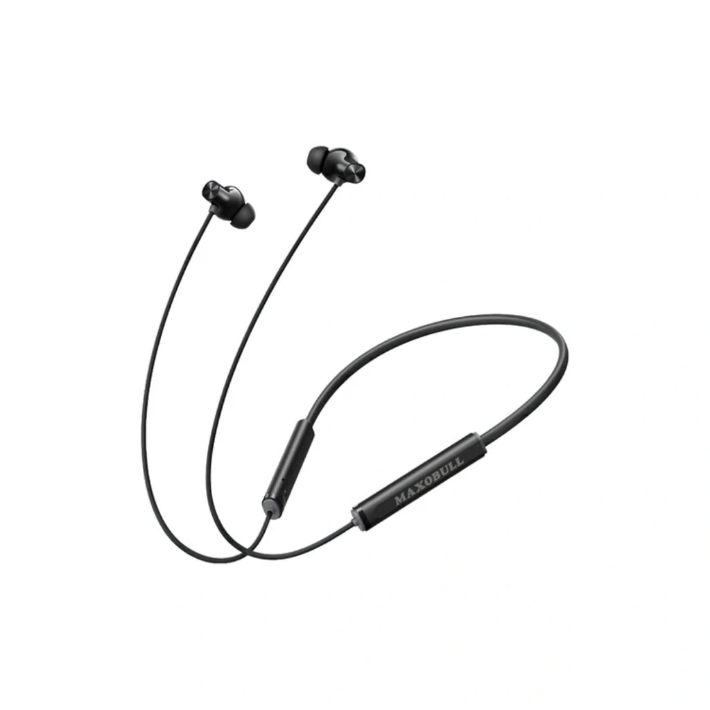 Maxobull W5 Neckband | IPX 4.0 Water Resistance | Up to 30 Hrs of Music Time | 10mm Drivers Delivering High-Bass Performance
