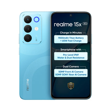 Realme 15X 5G Mobile phone | 6.8-inch Display | 7000mAh Battery|  80W Fast Charging | 50MP Main Camera | Mediatek Dimensity 6300