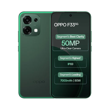 OPPO F33 5G | 6.57 inch AMOLED Display, 120Hz Refresh Rate | MediaTek Dimensity 6360 MAX | 50MP Main Camera | 16MP Front Camera | 7000mAh Battery | 80W SUPERVOOCTM Charging