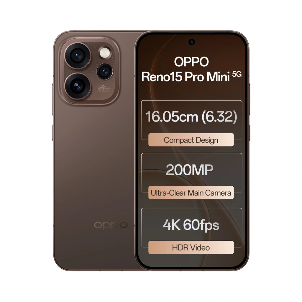 OPPO Reno 15 Pro Mini 5G | 6.32 inches Display | AMOLED Display | MediaTek Dimensity 8450 | 200MP Main Camera | 50MP Front Camera | 6200mAh Battery | 80W SUPERVOOCTM Charging