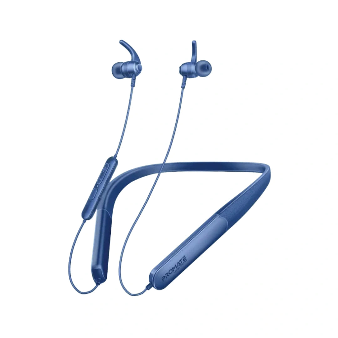 PROMATE LEAP 200H Neckband | Environmental Noise Cancellation (ENC) | IPX5 Water Resistance | Dual Device Pairing | Low latency Gaming Mode