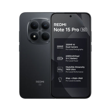Redmi Note 15 Pro 5G | 6.83 inches AMOLED Display | MediaTek Dimensity 7400-Ultra | IP69K Water & Dust Resistance | 200MP Main Camera | 20MP Front Camera | 6580mAh Battery | 45W Turbo Charging