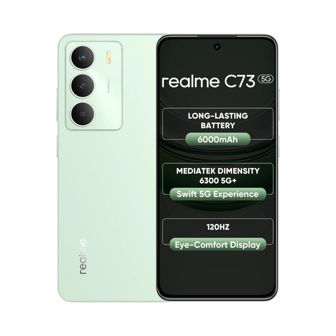 Realme C73 5G | 6.67 inches Display | MediaTek Dimensity 6300 | 32MP Rear Camera | 8MP Front Camera | 6000mAh Battery