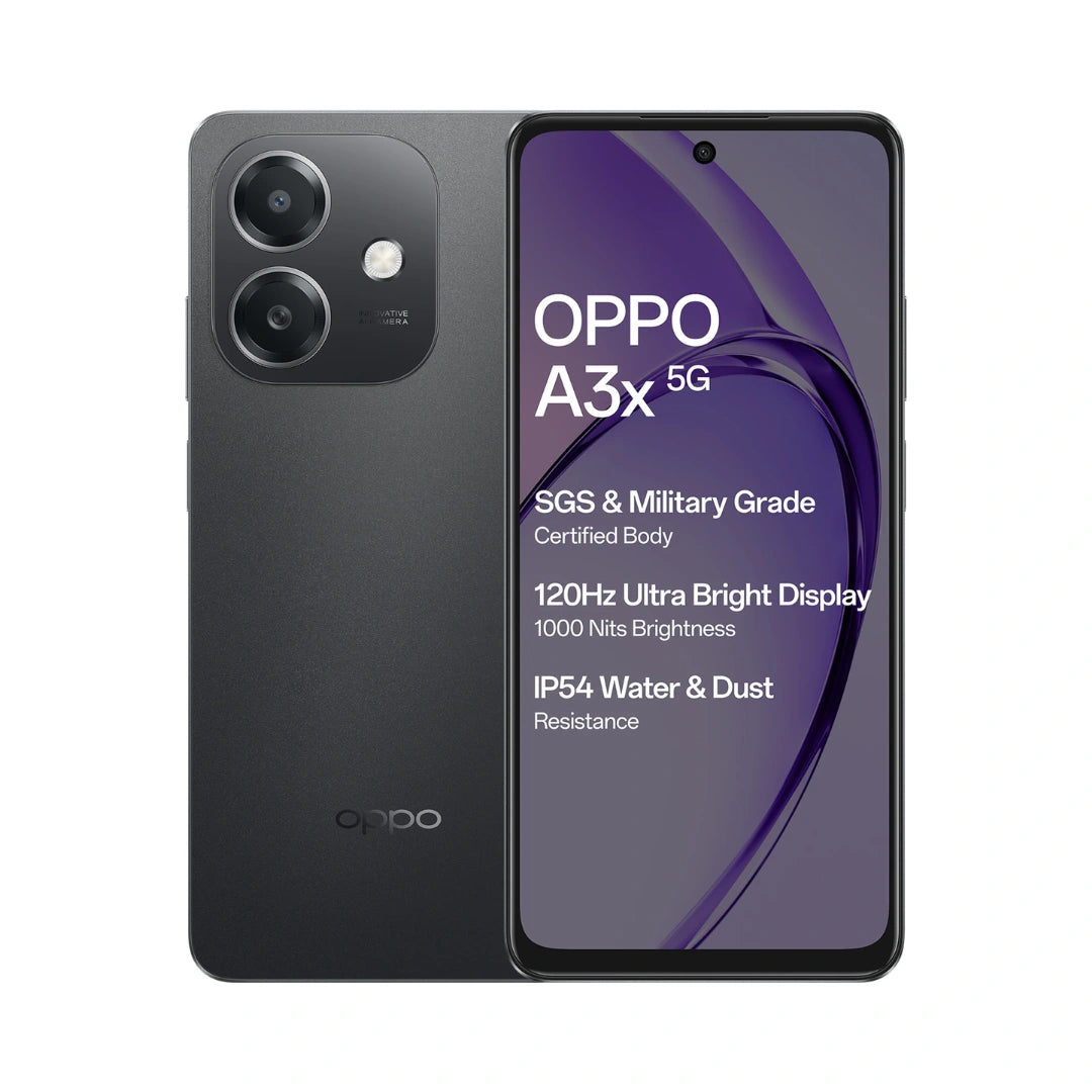 Oppo A3X 5G (4GB RAM, 128GB Storage) | 6.67” HD+ 120Hz Refresh Rate Screen | 45W SUPERVOOC