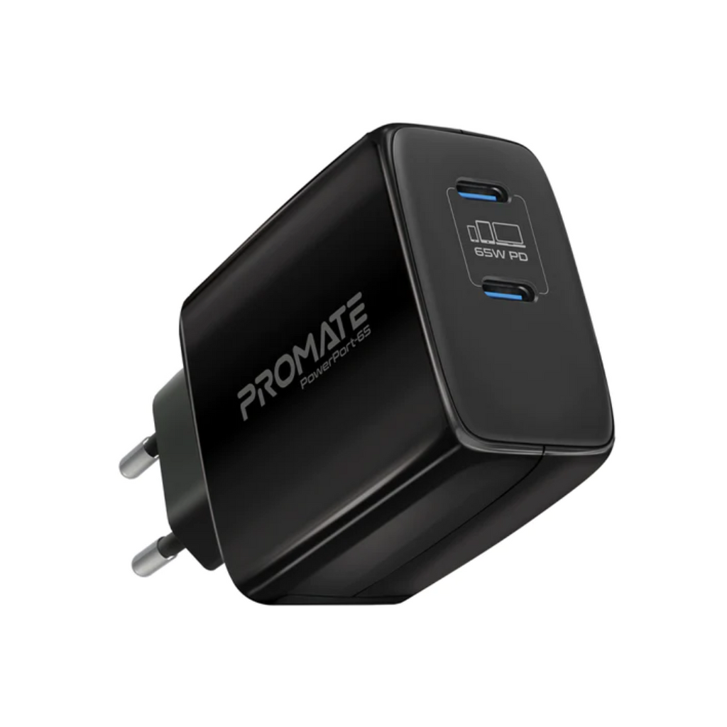 Promate PowerPort 65W - Travel Adapter - Black