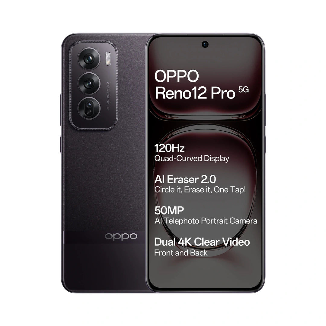 Oppo Reno 12 Pro 5G 12GB Ram, 512GB Storage |  AMOLED Display |  Mediatek Dimensity | 50MP Triple Rear Camera|  50MP Front Camera | 5000 mAh Battery