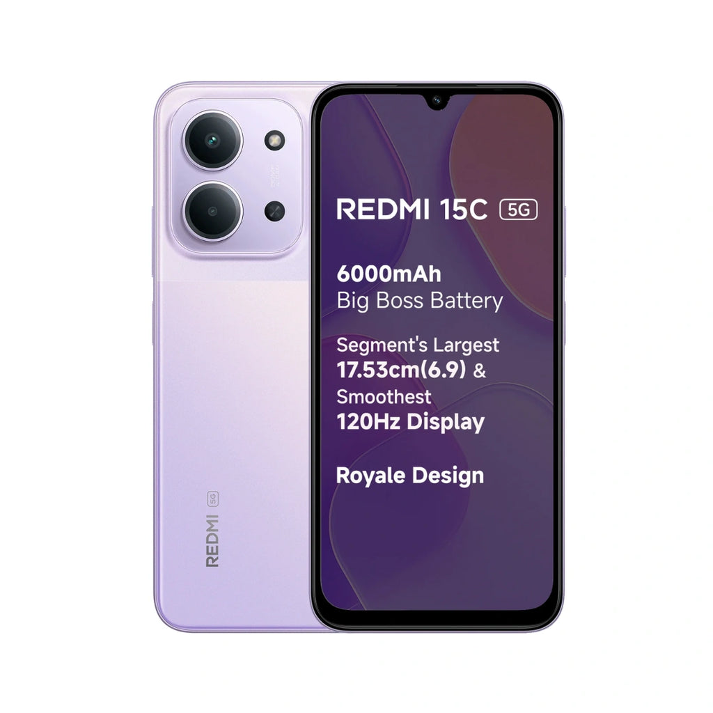 Redmi 15C 5G | MediaTek Dimensity 6300 | Hyper OS | 50MP Main Camera | 8MP Front Camera | 6000mAh Battery