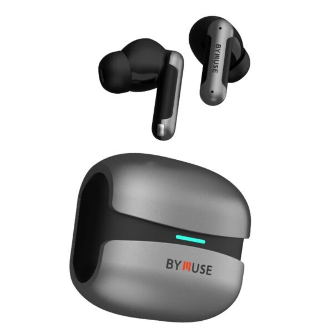 ByMuse Aria in - Earbuds | ANC and Quad mic ENC | Dual Device Pairing | BT v5.3 | IPX5 Earbuds | Touch Control