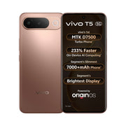 Vivo T5 5G | 6.83 inches AMOLED | MediaTek Dimensity 7500 Turbo Processor | 50MP (Sony IMX882) Rear Camera | 32MP Front Camera | 7050mAh Battery | IP68+IP69+Military Grade Durability