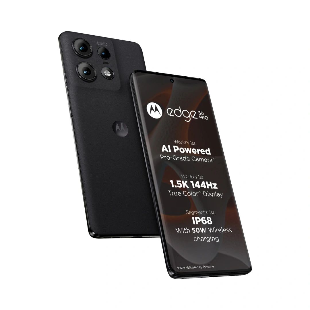 Motorola Edge 50 Pro 5G with 125W Charger | 50MP+13MP+10MP | 50MP Front Camera | 125W TurboPower Charging | IP68 Waterproof