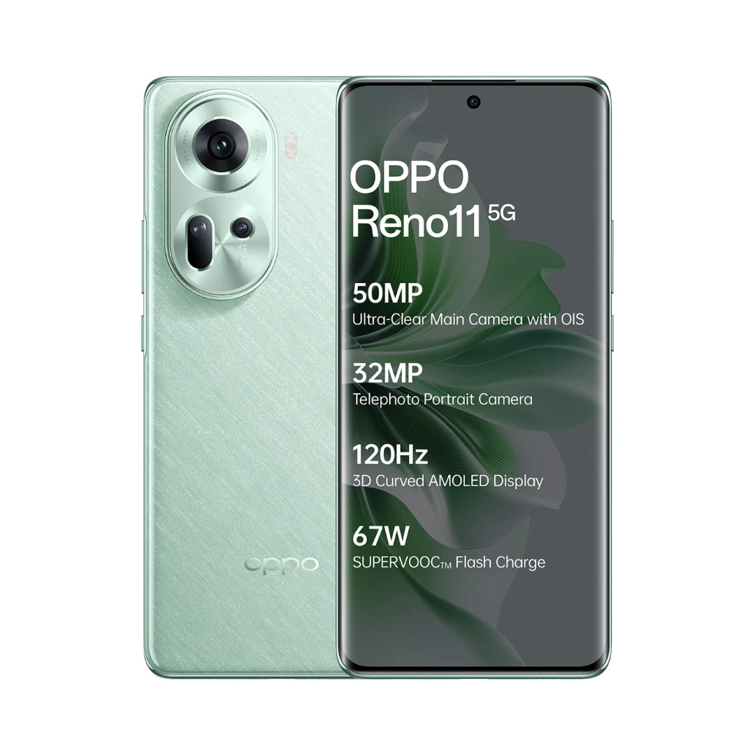 Oppo Reno 11 5G |  AMOLED Display | Mediatek Dimensity | 50MP Triple Rear Camera | 32MP Front Camera