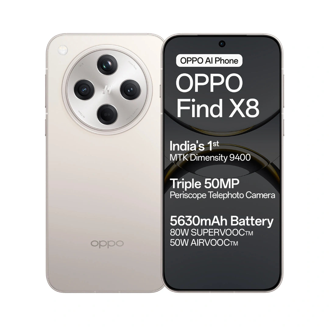 Oppo Find X8 | AMOLED Display | Mediatek Dimensity | 50MP Triple Rear Camera | 32MP Front Camera| 5630mAh Battery