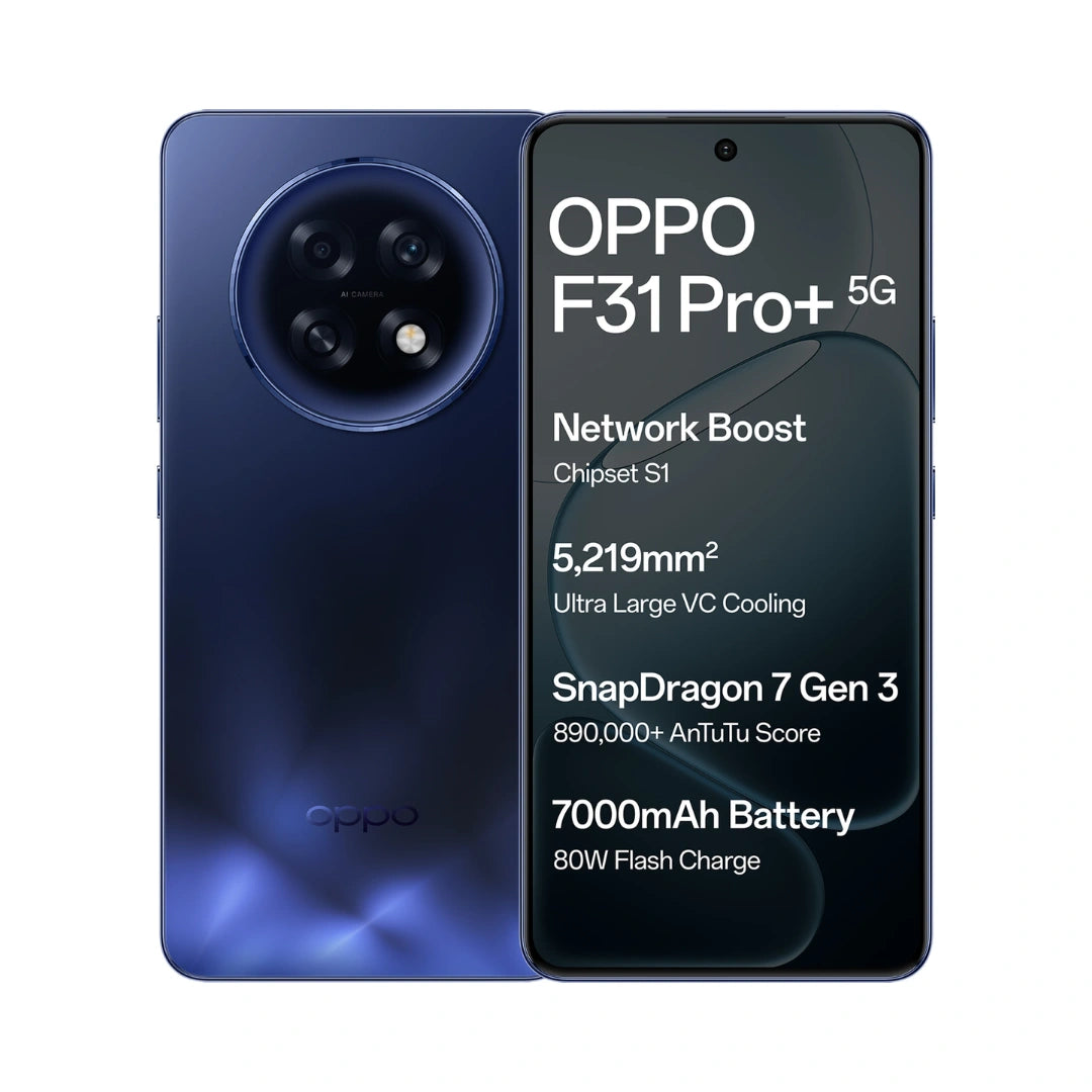Oppo F31 Pro Plus |6.8 inches Display AMOLED Display | 50 MP Rear Camera | 32 MP Front camera | 7000 mAH Battery
