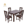Goodwood Clinton 4 Seater Dining Table Set | Shesham Wood | Glass Top |