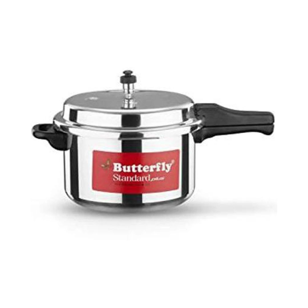 Butterfly Induction Base Aluminium Pressure Cooker | With Induction Bottom | Capacity 7.5 L | Lid Type Outer Lid