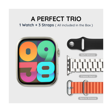 Pebble Trio Smart Watch - 1 Watch + 3 Straps