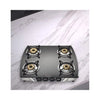 Preethi Jumbo 4B SS Glass Top Gas Stove | Better Spacing Between Burners | Thermally Toughened Glass | Heavy Duty Brass Burner | Removable Drip Tray | ANT Guard Jet