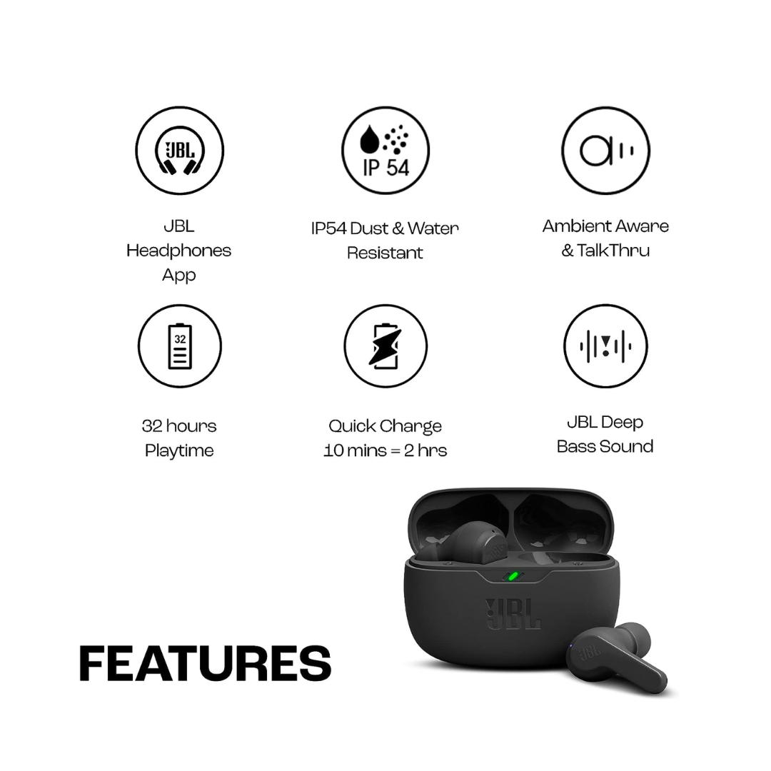 JBL Wave Beam - Bluetooth Earbuds - Specifications