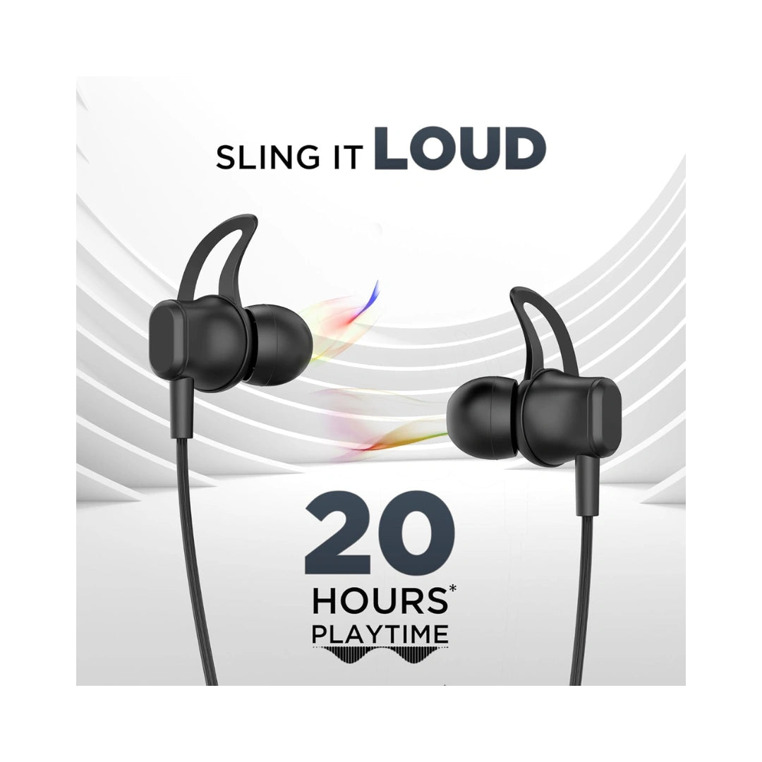 GIZMORE MN218 SLIMX Neckband | 20 Hours Playtime | Dual Pairing | Deep Bass | Water Resistant Earphone