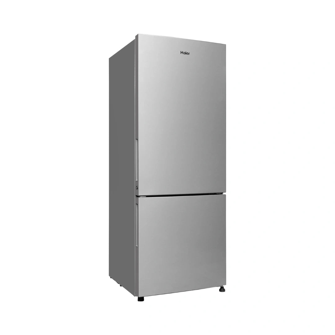 Haier | 300 L 2 Star | Double Door Bottom Mount Refrigerator | Freezer-on-Bottom | Freezer Capacity 75 Ltr | Toughened Glass Shelves