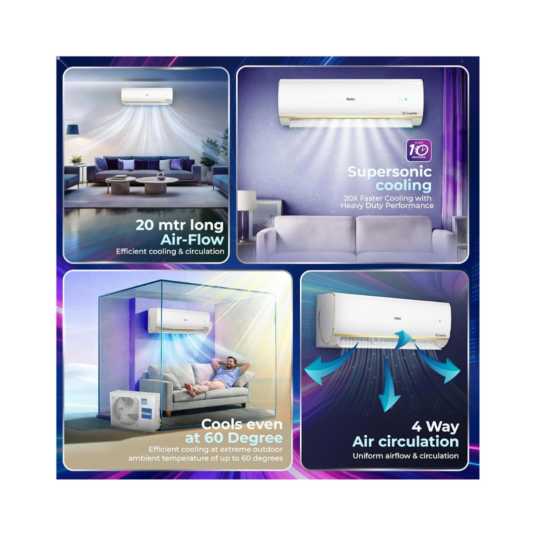 Haier Kinouchi Ultra (1.0) 3 Star AI-ATMOX Smart Split AC