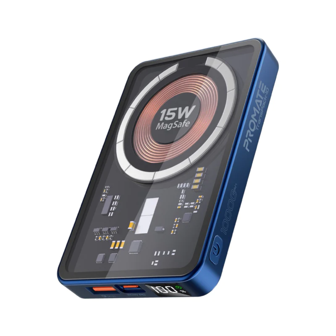 Promate TransPack-10 10000mAh - Wireless Powerbank - Blue