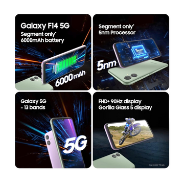 Samsung Galaxy F14 5G - 6000mAh Battery
