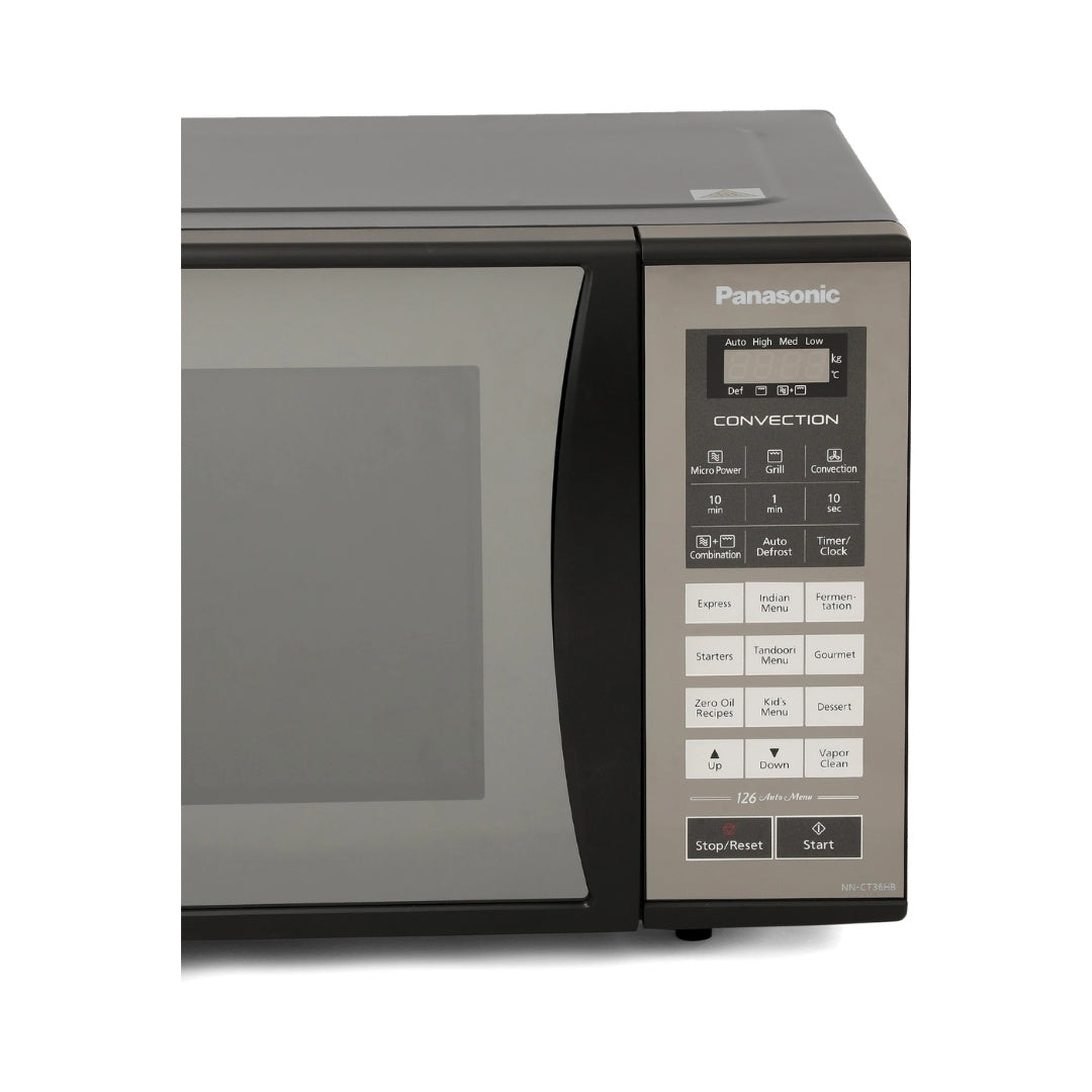 Panasonic 23L Convection Microwave Oven |  Convection |  126 Auto Menu | 360° Heat Wrap | 360° Heat Wrap | Zero Oil |   Black Mirror + Floral