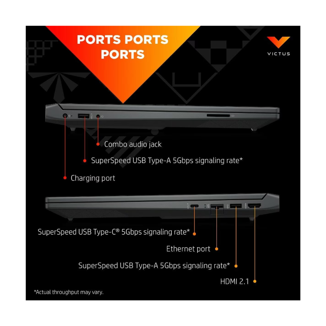 HP Victus 15-FB0108AX - Laptop - Input - Output Ports