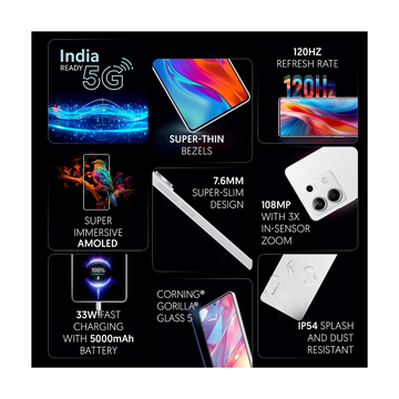 Redmi Note 13 5G - Super-AMOLED 120Hz Display