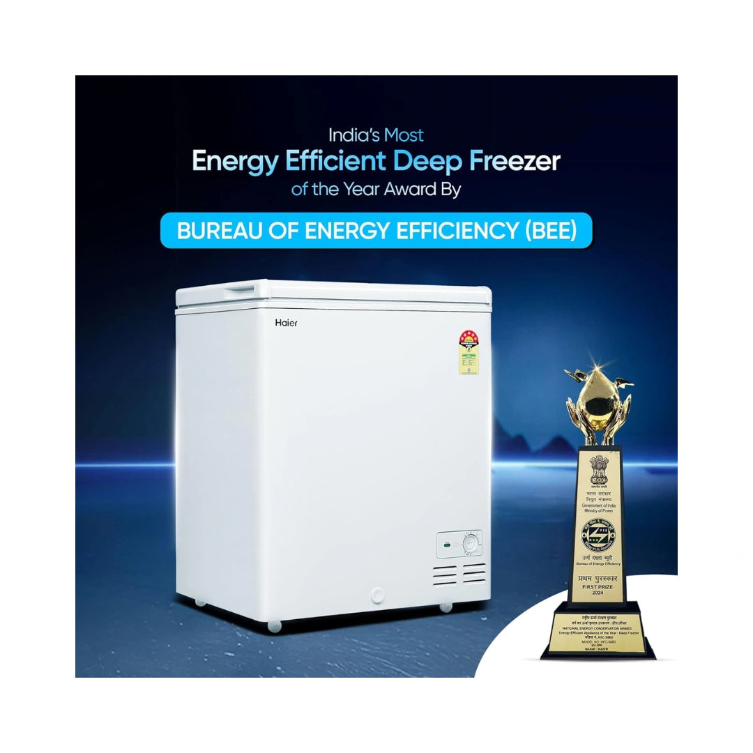Haier_218_Litres_Single_Door_Hard_Top_Convertible_Deep_Freezer_Trapezoid Door_Design_High_Density_Puf_